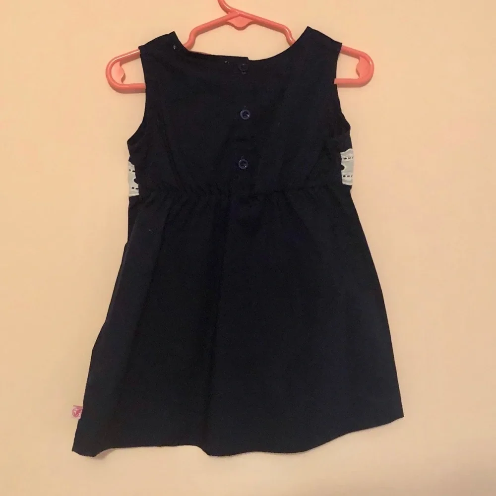 5/$25 Sophie and Sam navy & eyelet lace empire dress